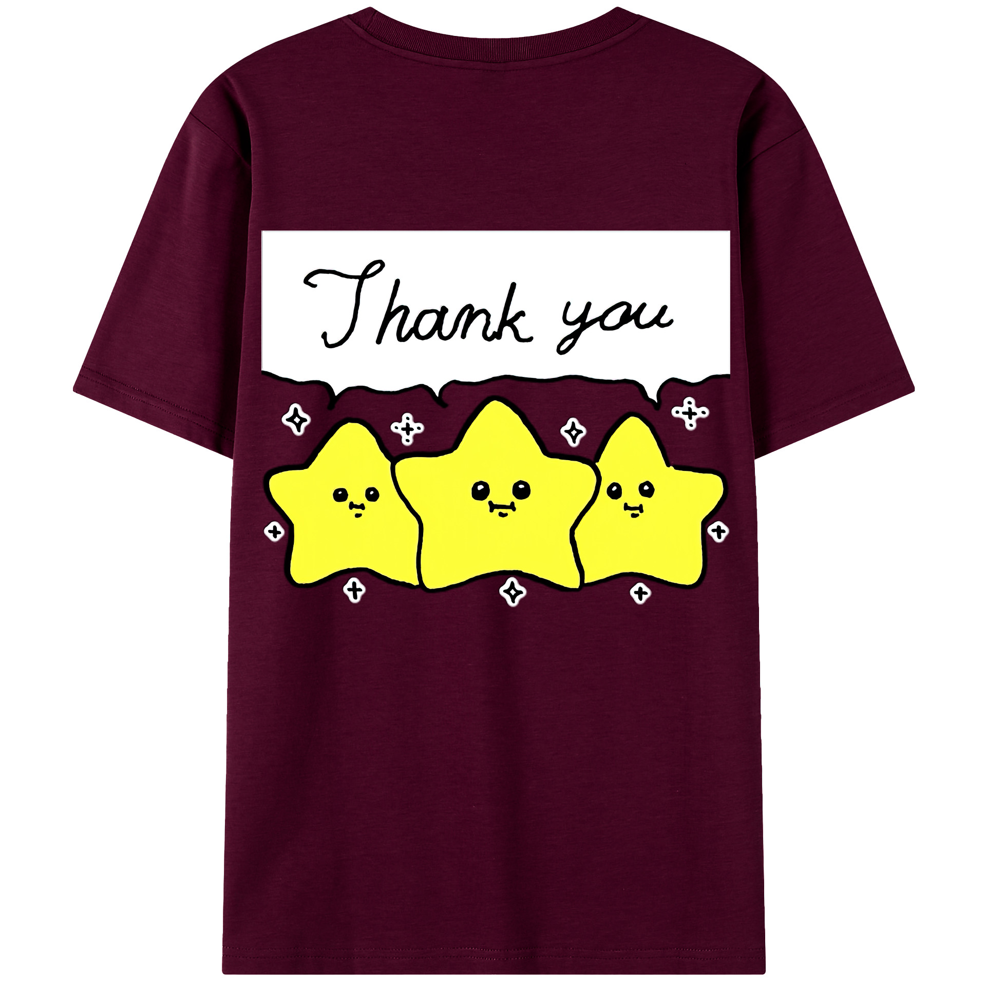 （画像用） ちいかわ 流れ星 Chii-kawa Shooting star レディース半袖Tシャツ(バックプリント)